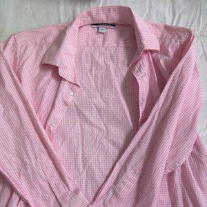 Pink plaid Long sleeve dress shirt